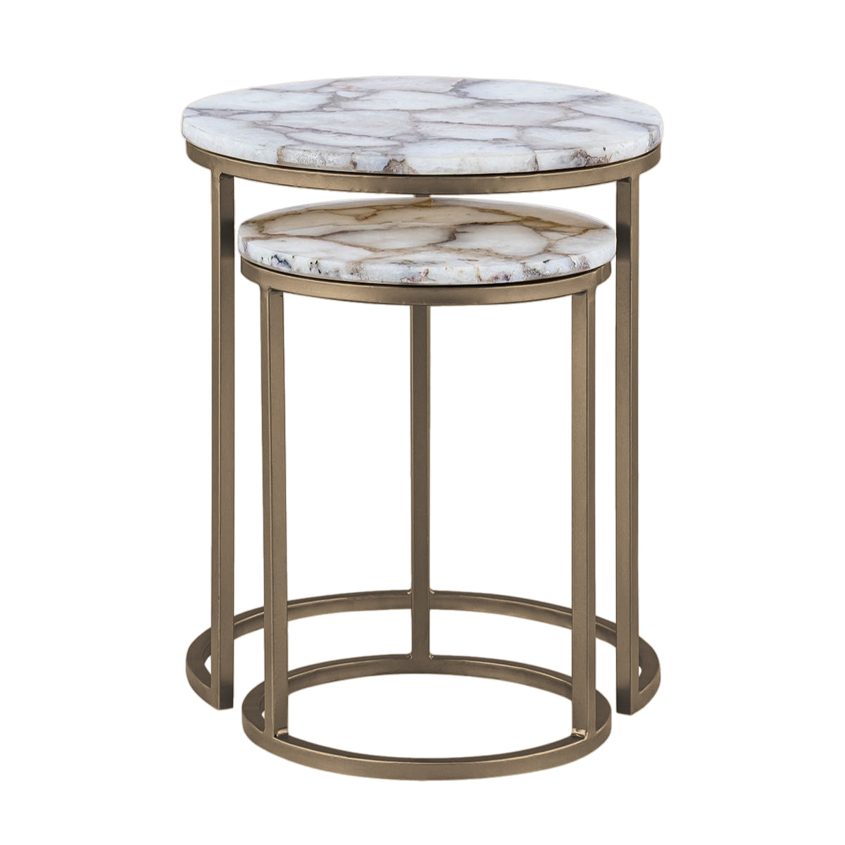Violet Agate Nesting Side Tables