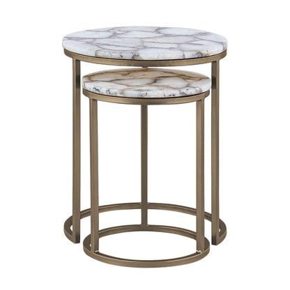 Violet Agate Nesting Side Tables