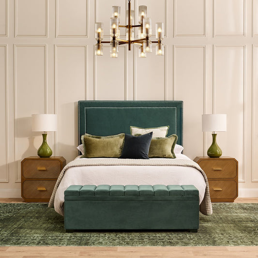 Manhattan Queen Bedhead - Teal Velvet