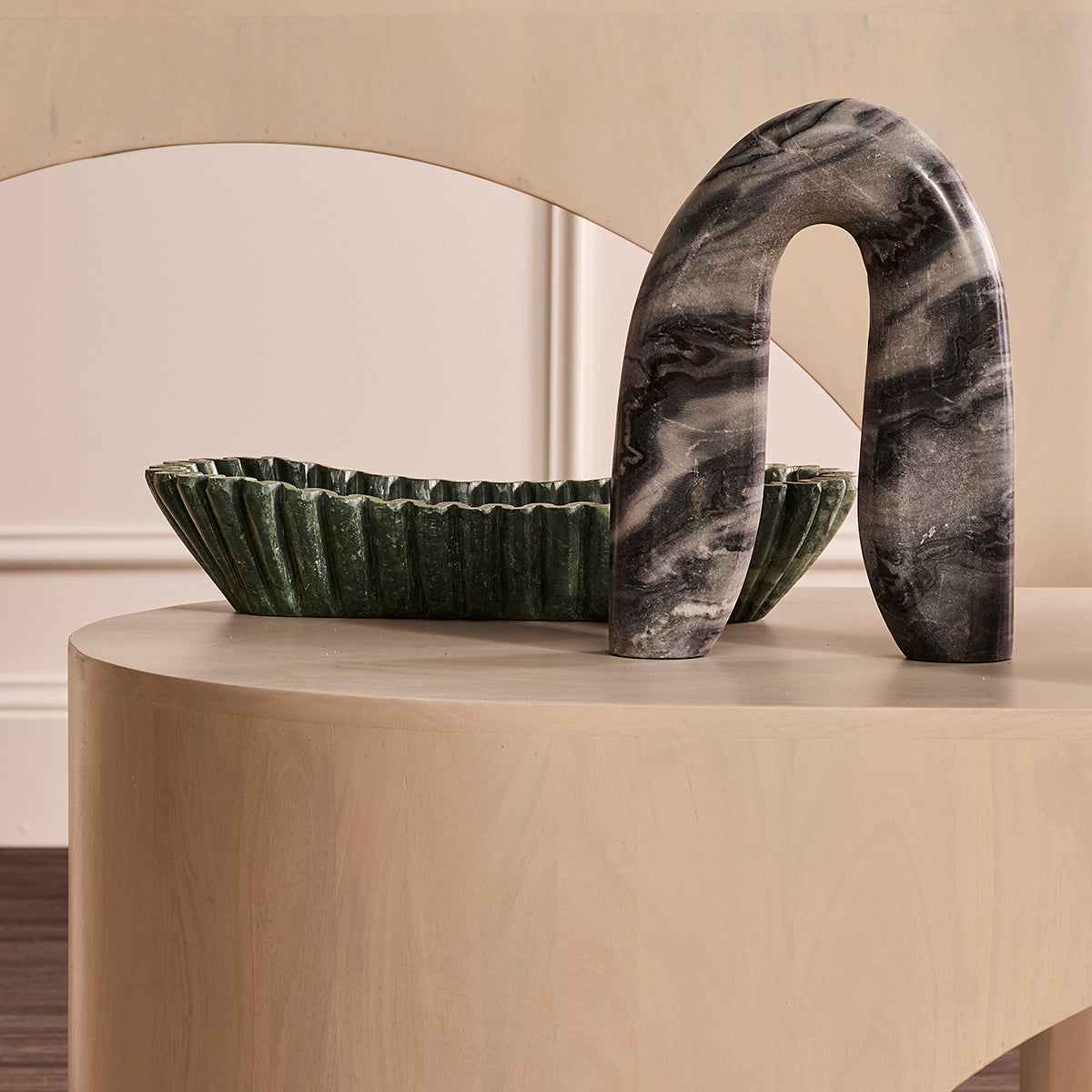 Aster Marble Bowl - Green