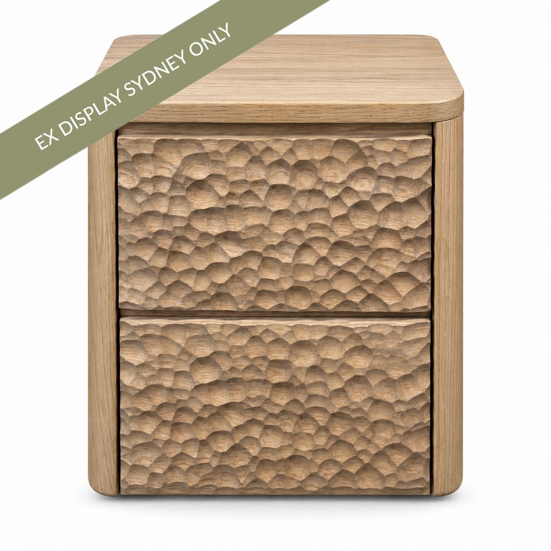 Mikki 60x60cm Bedside Table - Oak - OUTLET NSW