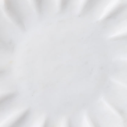 Stellar Marble Round Tray - White