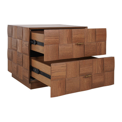 Desmond 57x51cm 2 Drawer Bedside Table