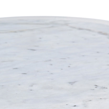 Frankie 50x60cm Marble Bedside Table - Ivory