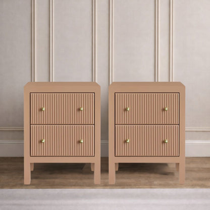 Ariana Bedside Table - Small Mocha Mousse Set of 2