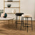 Heston Black Kitchen Stool - Black Linen
