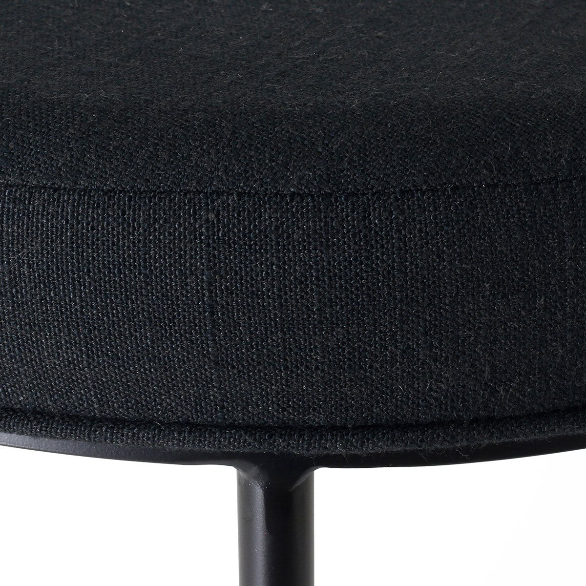 Blackley Black Iron Kitchen Stool - Black Linen