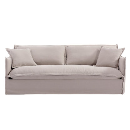 Cove 3 Seater Slip Cover Sofa - Taupe Linen - OUTLET NSW