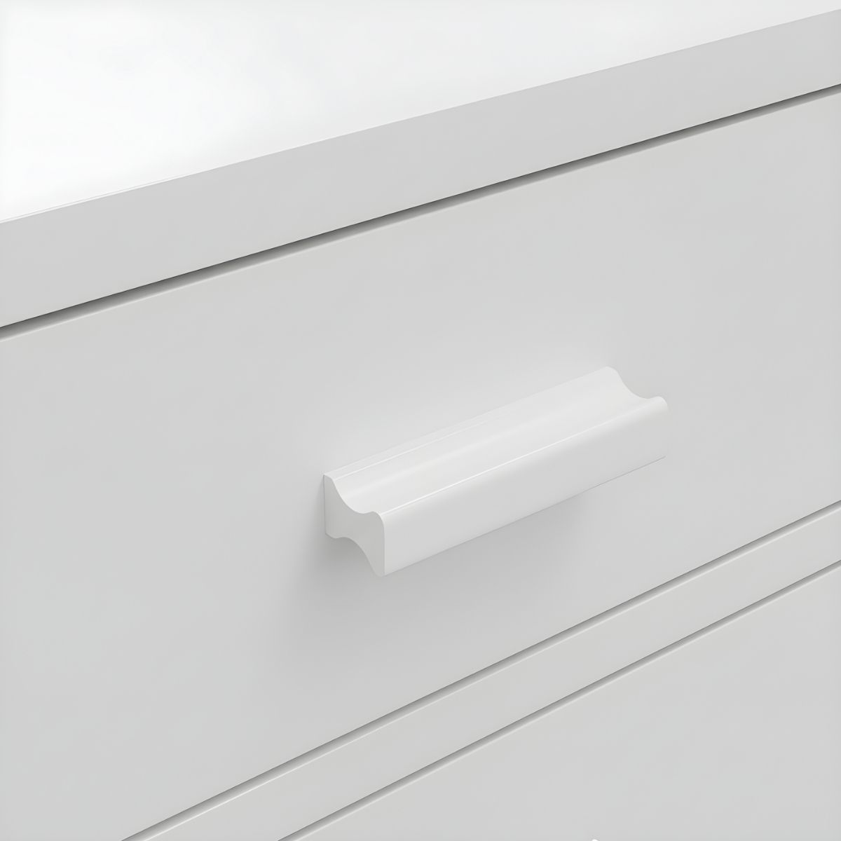 Nessa 45x60cm 2 Drawer Bedside Table - All White