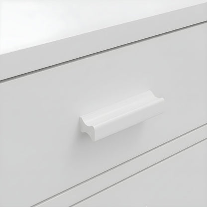Nessa 45x60cm 2 Drawer Bedside Table - All White