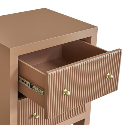 Ariana 50x65cm Bedside Table - Mocha Mousse