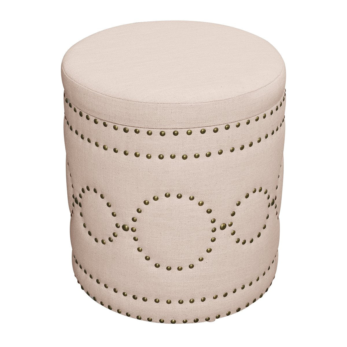 Bradshaw Round Storage Stool - Fawn Linen – view 2