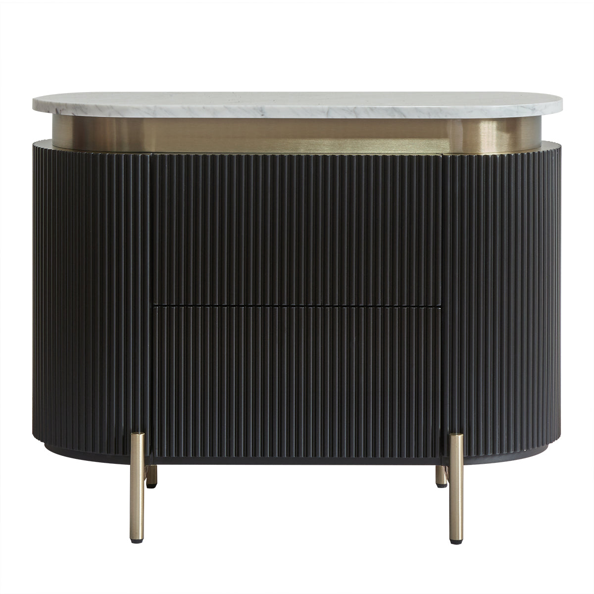 Demarco 76x60cm Bedside Table - Black