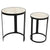 Isabelle Marble Nesting Side Tables - Black
