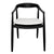 Astrid Ashwood Dining Chair Set of 2 - Black w White Linen