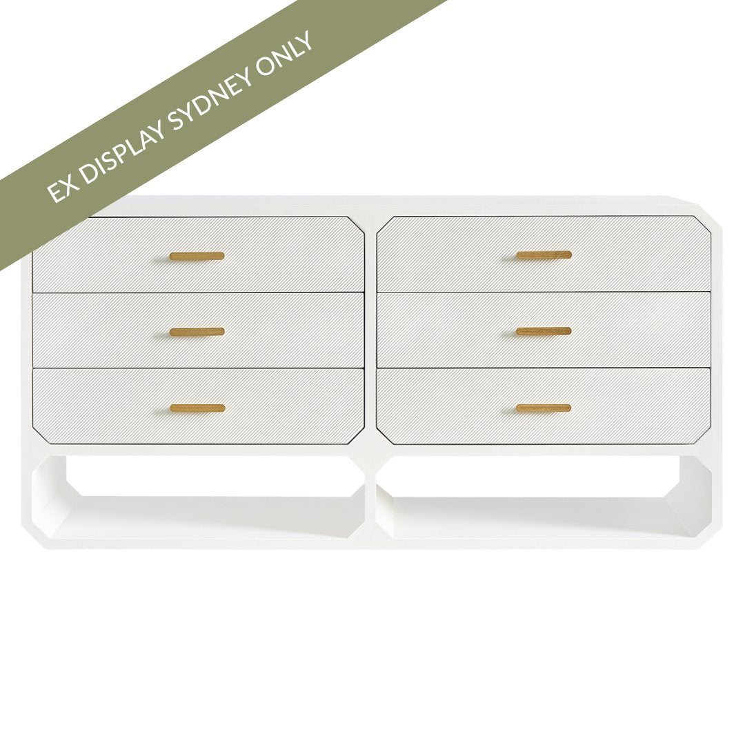 Anderson 6 Drawer Chest - White - OUTLET NSW