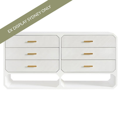 Anderson 6 Drawer Chest - White - OUTLET NSW