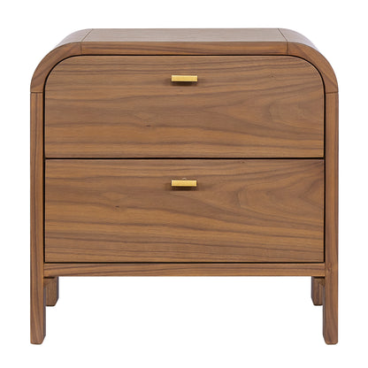 Chisholm 60x60cm Bedside Table - Walnut