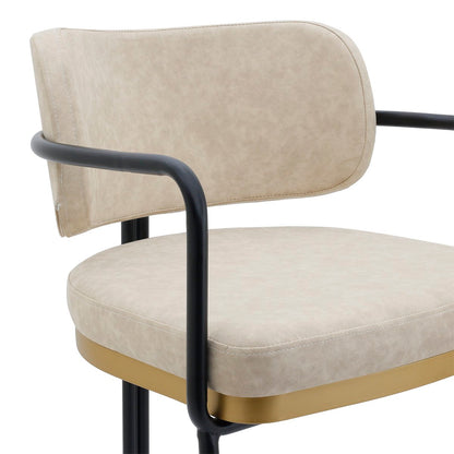 Charly Kitchen Stool – Beige Vegan Leather