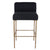 Leon Kitchen Stool - Black Linen