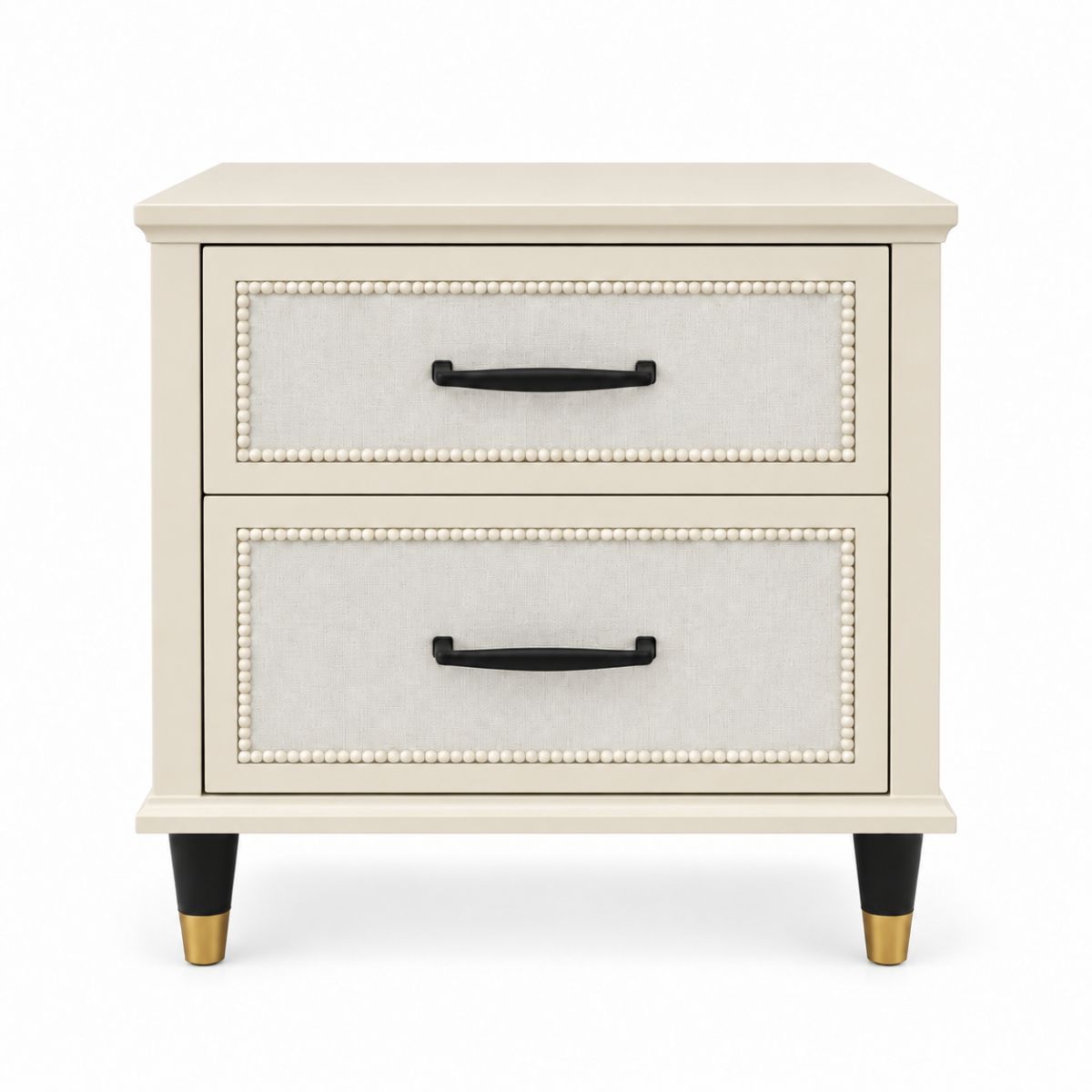 Lincoln 50x50cm Bedside Table - Off White - OUTLET NSW