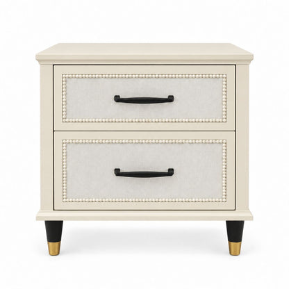Lincoln 50x50cm Bedside Table - Off White - OUTLET NSW