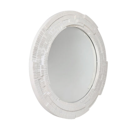 Dunbar 101.5x101.5cm Round Wall Mirror - White