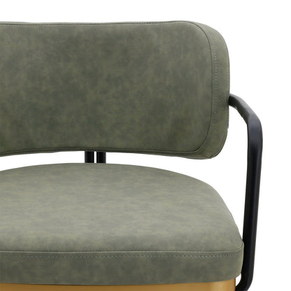 Charly Kitchen Stool – Olive Green Vegan Leather