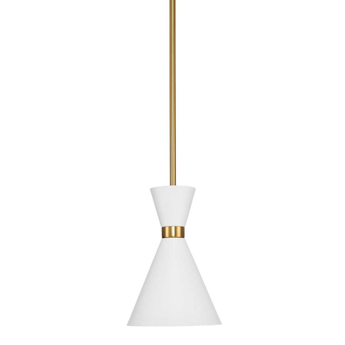 Oslo Pendant - White w Brass