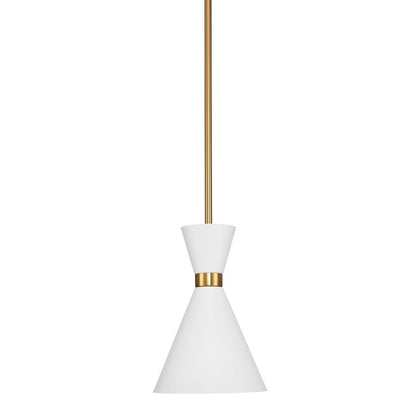 Oslo Pendant - White w Brass
