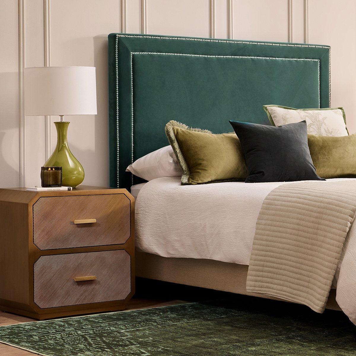 Manhattan Queen Bedhead - Teal Velvet