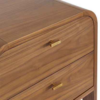 Chisholm 60x60cm Bedside Table - Walnut