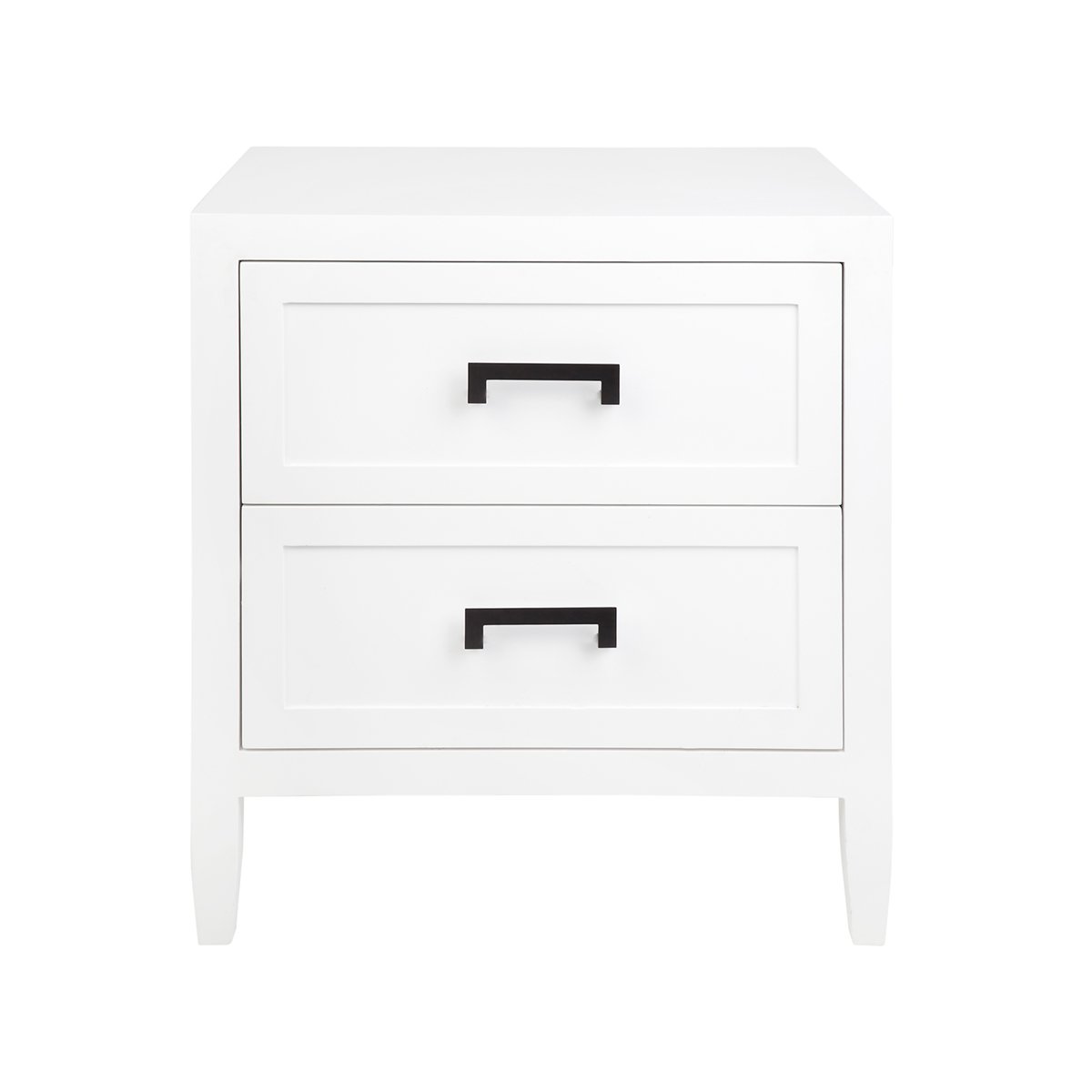 Soloman Large White Bedside Table Set of 2