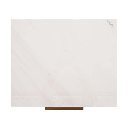 Benedict White Oak Bedside Table - White Marble