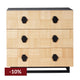 Alton 3 Drawer Chest -  Natural and Black