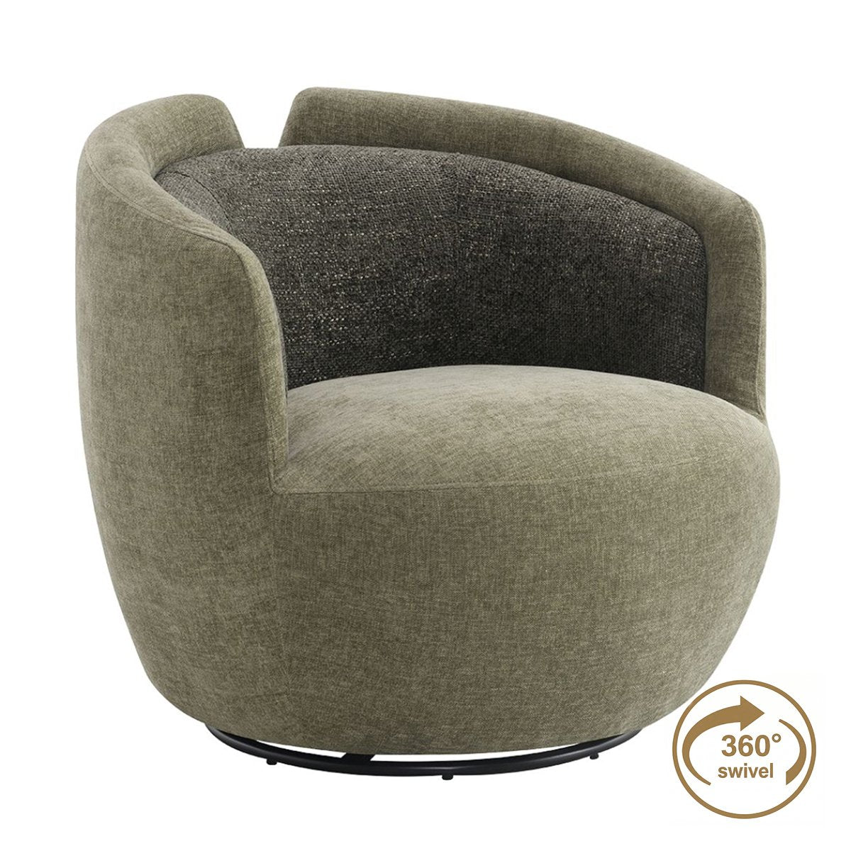 Pasadena Swivel Arm Chair - Moss
