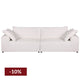 Midtown 4 Seater Sofa - White Linen