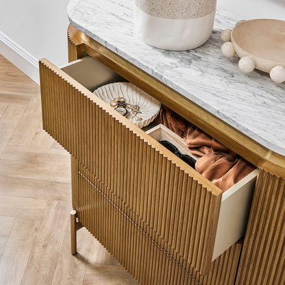 Demarco 98cm 3 Drawer Chest - Antique Gold