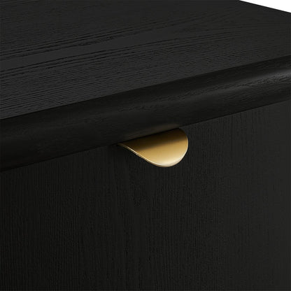 Lina 50x55cm Bedside Table - Black