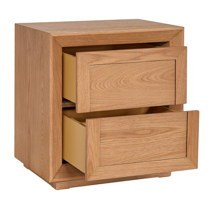 Balmain 60x65cm Tall Bedside Table - Natural Oak - OUTLET NSW