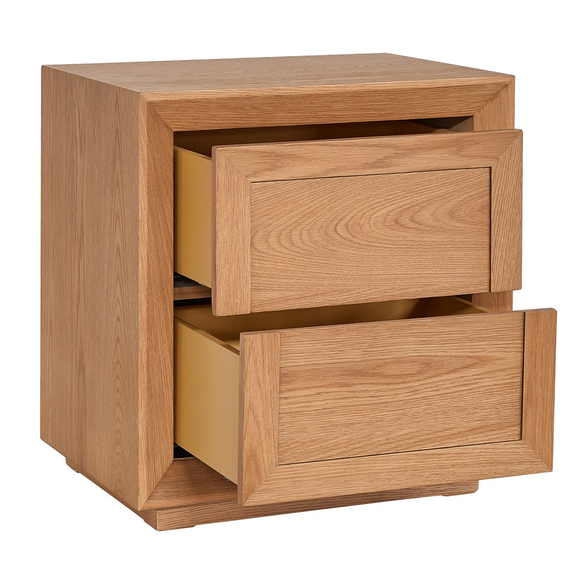 Balmain 60x65cm Tall Bedside Table - Natural Oak