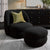 Aurora Swivel Chair - Black Onyx Boucle