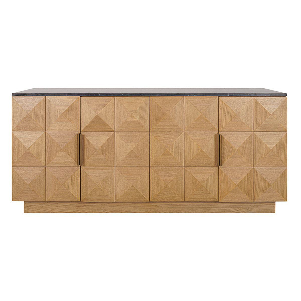 Benedict Natural Oak Buffet - Black Marble