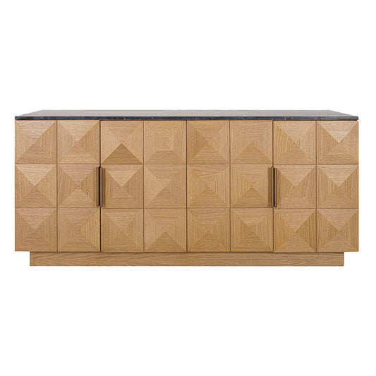 Benedict Natural Oak Buffet - Black Marble