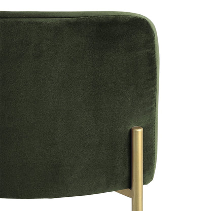 Leon Kitchen Stool - Moss Velvet