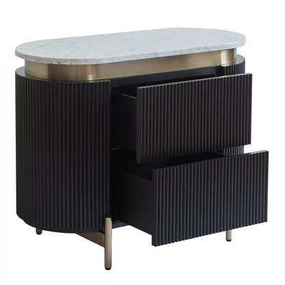 Demarco Bedside Table - Black Set of 2