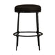 Heston Black Kitchen Stool - Black Linen