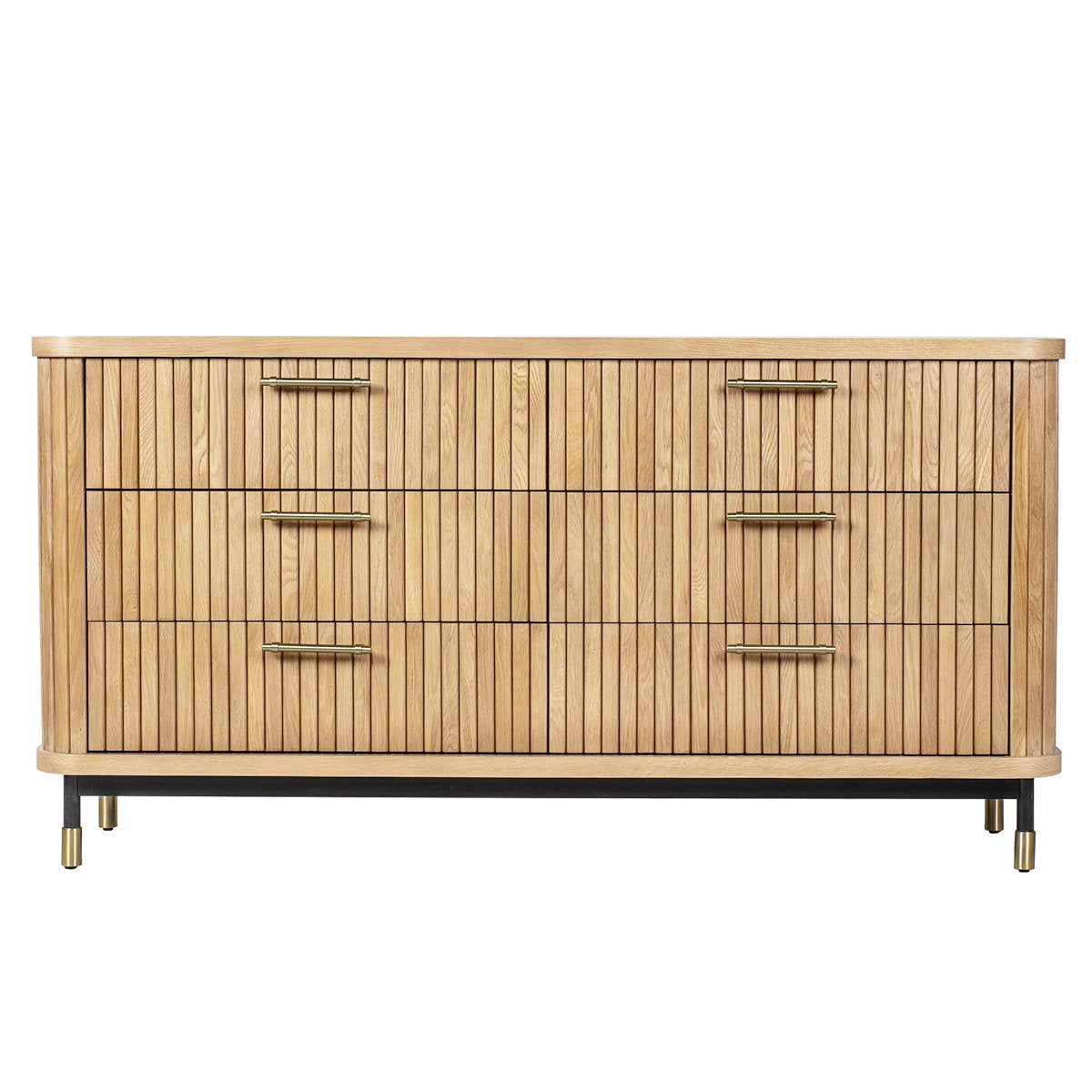 Sophia Oak 6 Drawer Chest - Natural