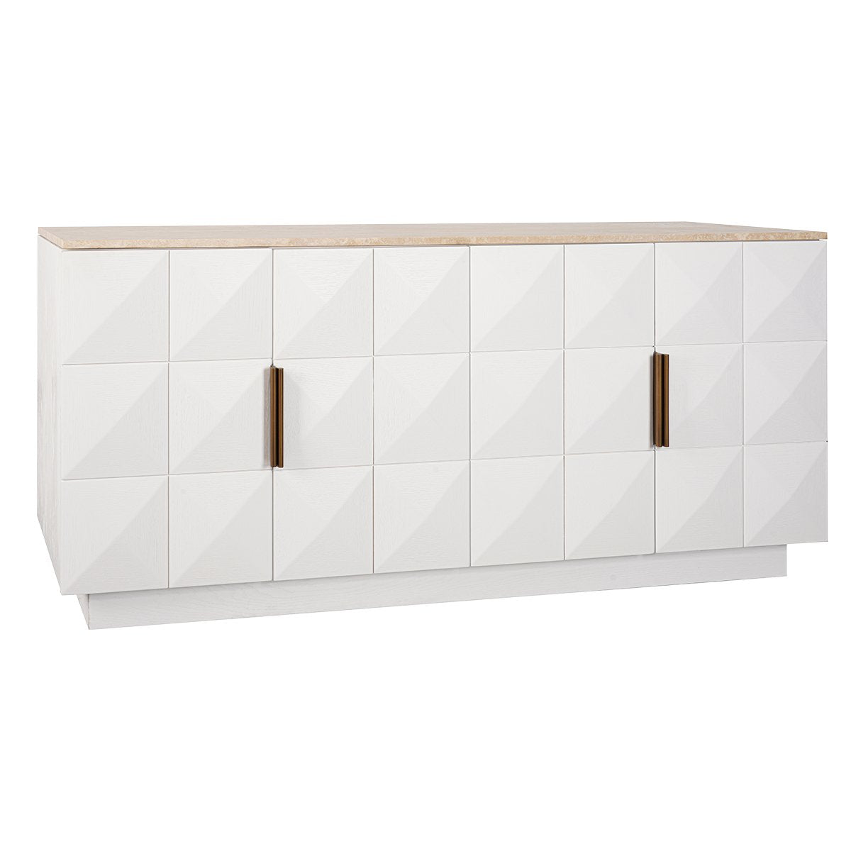 Benedict White Oak Buffet - Travertine