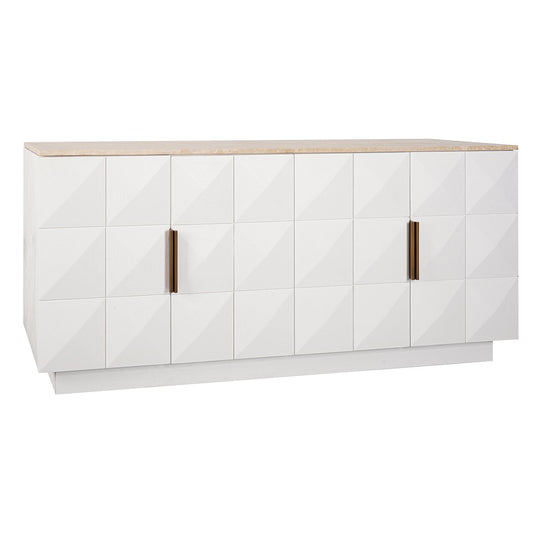 Benedict 170cm White Oak Buffet - Travertine